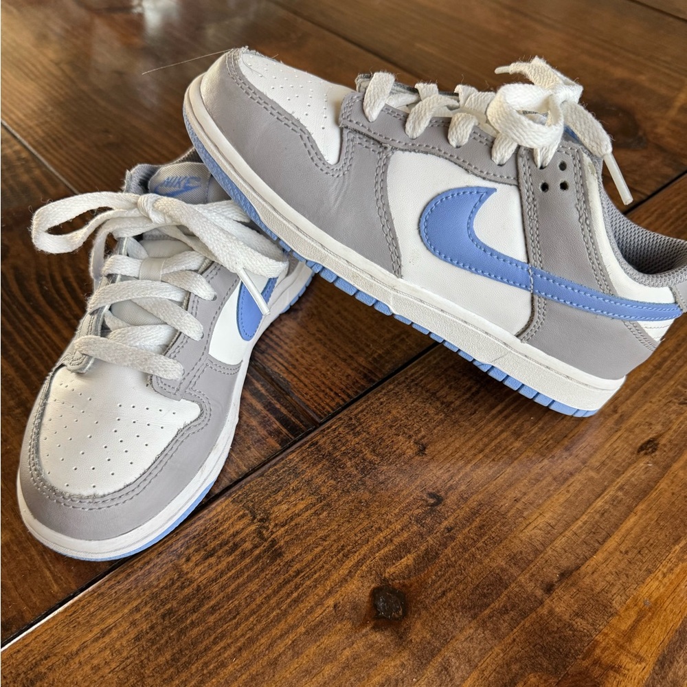 Kids' Nike  dunks Gray and Blue Sneakers